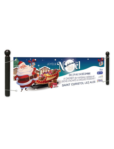 Banderole 400x100 Joyeux Noël Lune