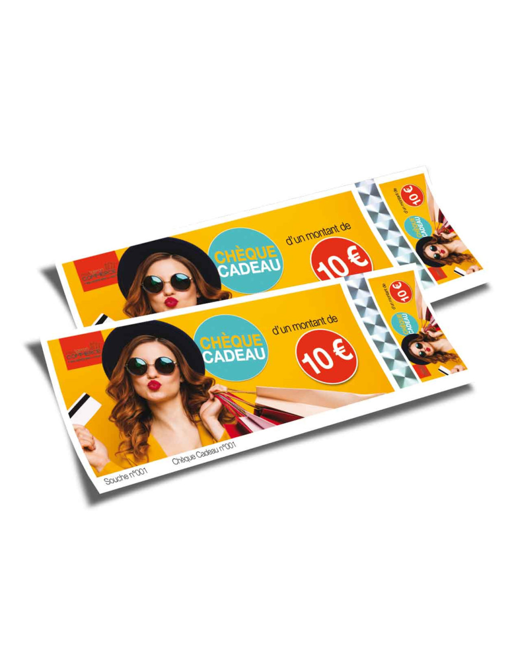 Chèques cadeaux sécurisés recto verso Les prix ronds
