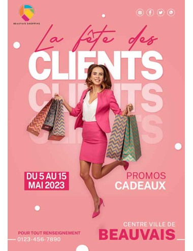 Affiches A2 (42x59,4 cm) Fête des clients