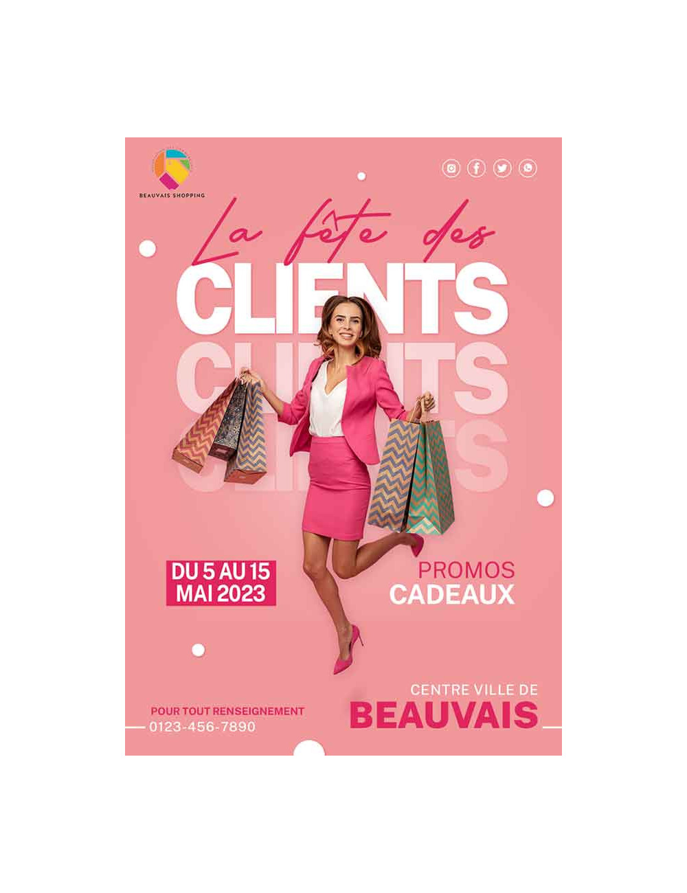 Affiches A2 (42x59,4 cm) Fête des clients