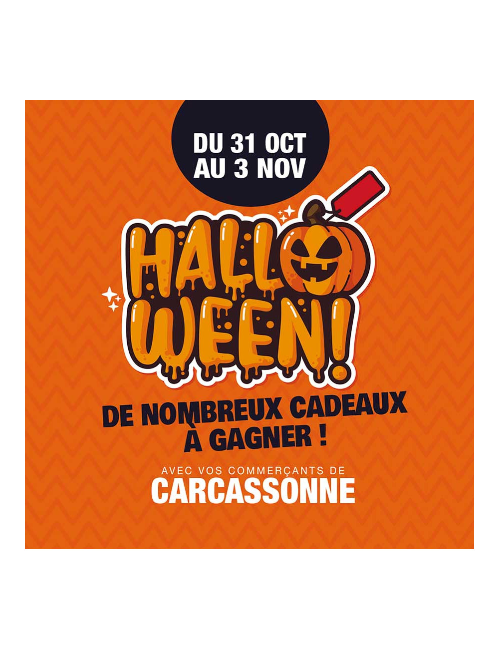 Stickers vitrine 40x40 cm Halloween 1