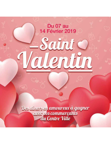 Stickers vitrine 40x40 cm Saint Valentin 2020-2