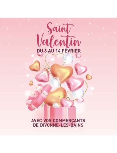 Stickers vitrine événementiel Saint Valentin 2023