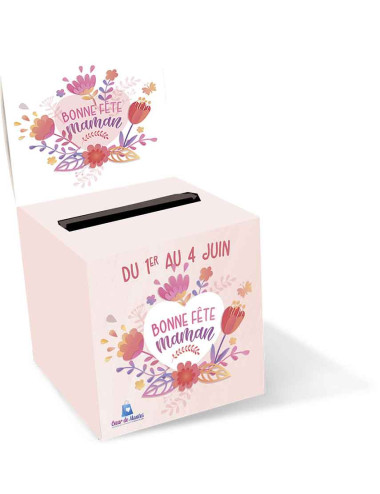 Urnes personnalisables Fête des Mères coeur et fleur