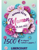 Affiches A3 (30x42 cm) Bonne Fête Maman fleur rose