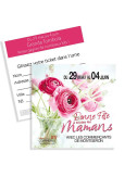 Tickets de tombola 10x10 Bonne Fête Maman fleur