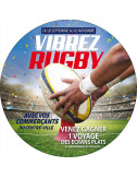 Stickers vitrine 40x40 cm Vibrez Rugby