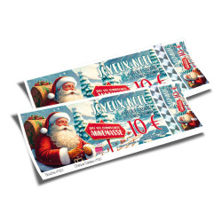 Chèques cadeaux sécurisés recto Joyeux Noël Pôle Nord