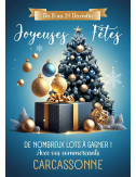 Tracts 15x21 Joyeuses Fêtes cadeaux bleu