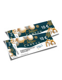 Chèques cadeaux classiques recto verso Joyeuses Fêtes