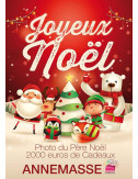 Affiches A3 (30x42 cm) Joyeux Noël Santa & Friends