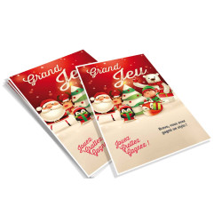 Cartes à gratter personnalisées "Label" Joyeux Noël Santa & Friends