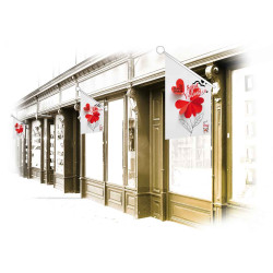 Drapeaux de façade spécifiques Saint Valentin Fleur
