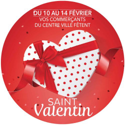 Stickers vitrine 40x40 cm Saint Valentin 2019