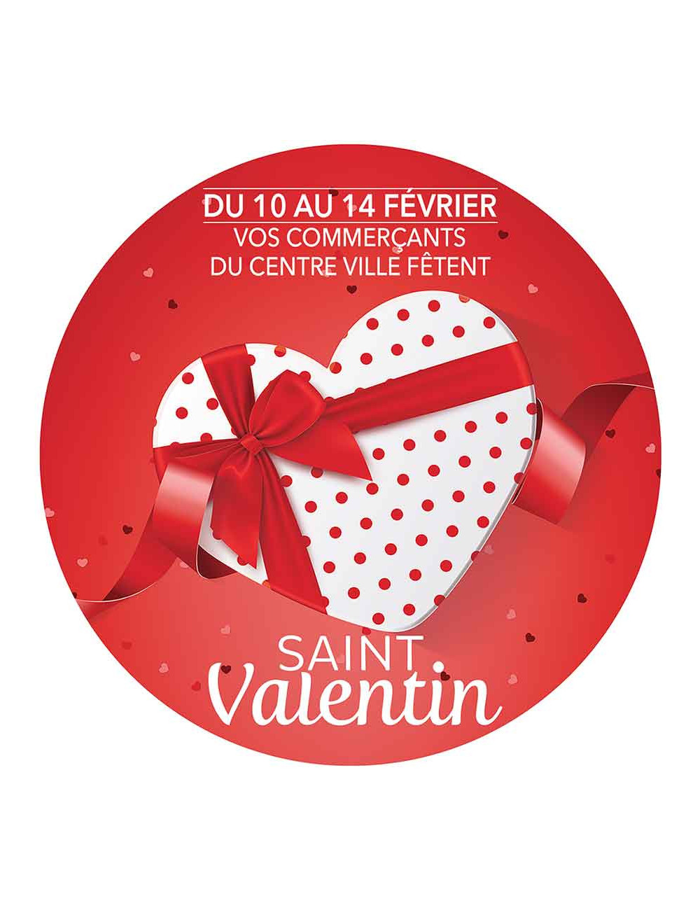 Stickers vitrine événementiel Saint Valentin 2019