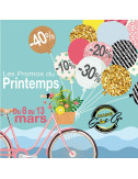 Stickers vitrine événementiel Les promos de printemps