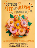 Affiches A3 (30x42 cm) Fête des mères Marguerite