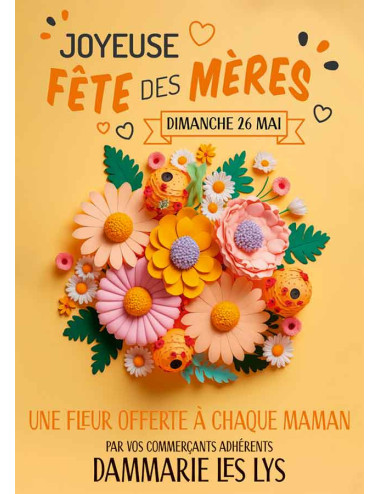 Affiches A3 (30x42 cm) Fête des mères Marguerite