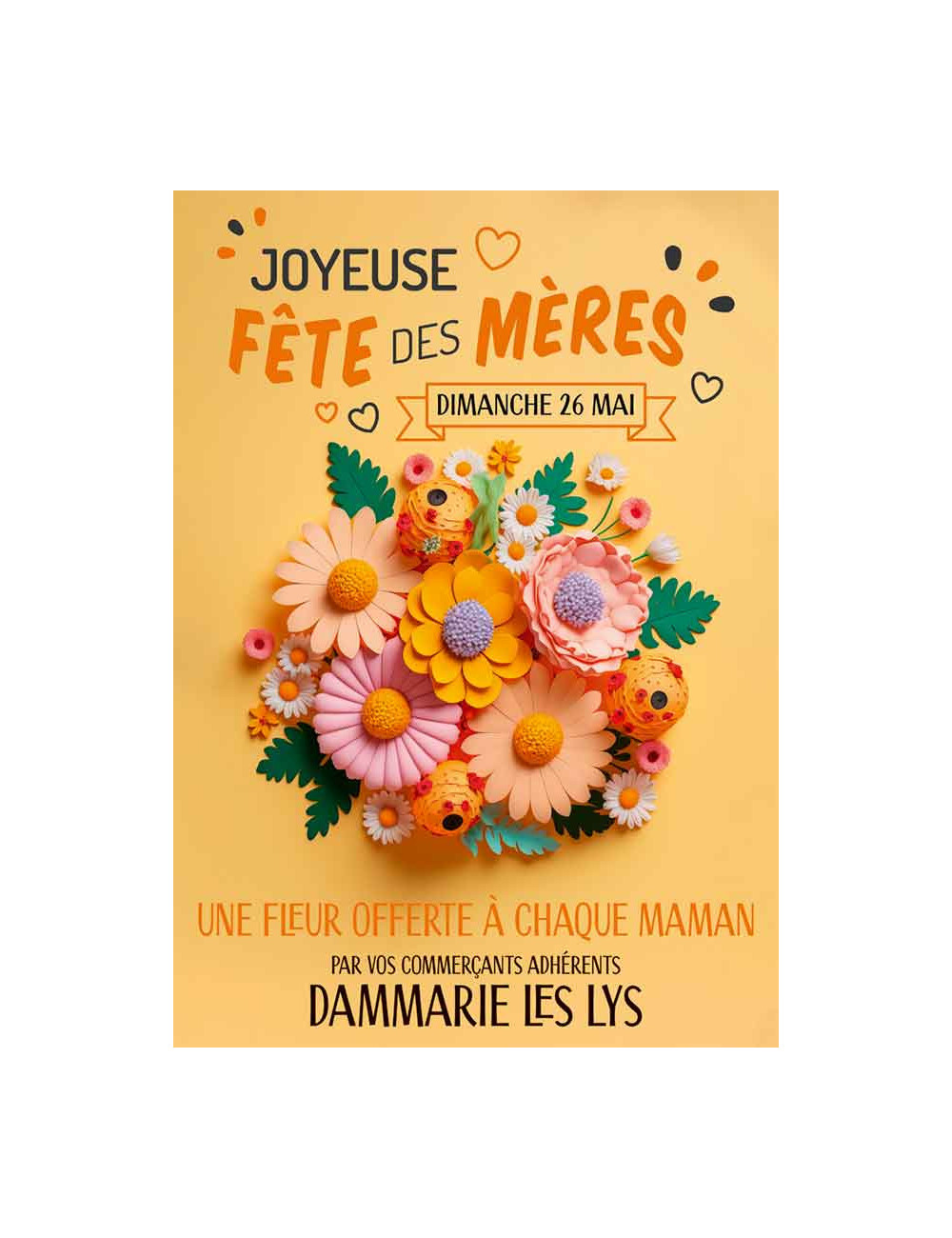 Affiches A3 (30x42 cm) Fête des mères Marguerite