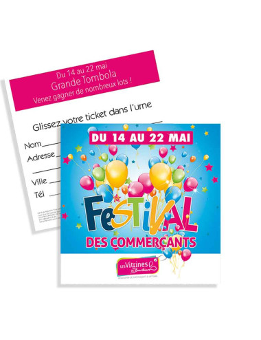 Tickets de tombola 10x10 Festival des commerçants