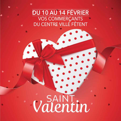 Saint Valentin coeur à pois