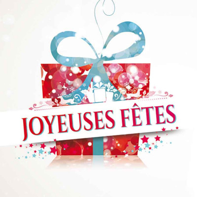 Joyeuses Fêtes paquet cadeau multi