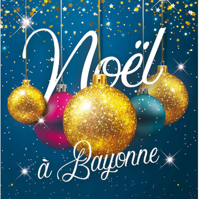 Joyeux Noël or et bleu