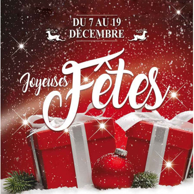 Joyeuses Fêtes cadeaux rouge