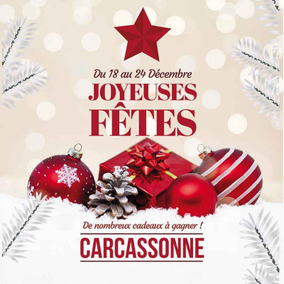 Joyeuses Fêtes Boules et cadeaux