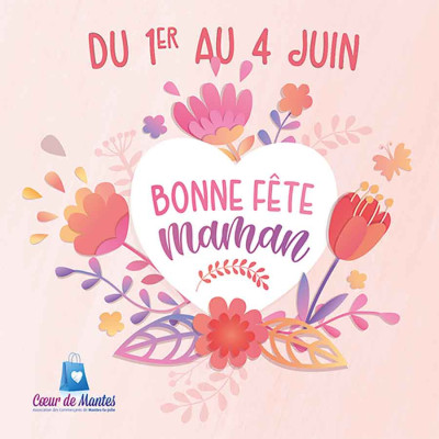 Fête des Mères coeur et fleur